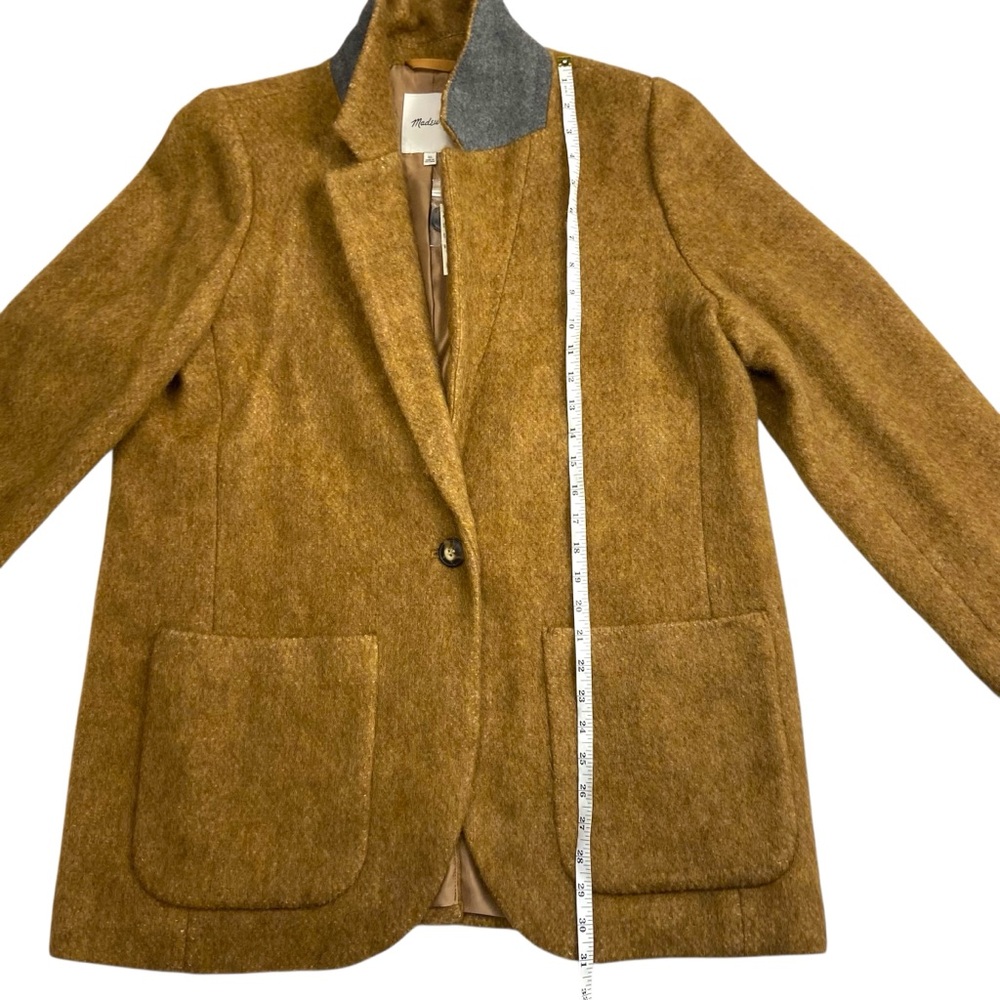 NWT Madewell Boucle Larsen Blazer Jacket Toffee Melange XL - Picture 9 of 15